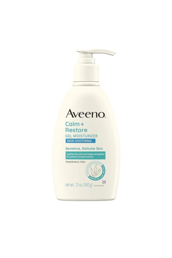 Aveeno Calm + Restore Gel Body Moisturizer for Sensitive, Delicate Skin ...